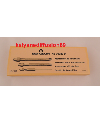 BERGEON 30026-D - Assortiment de 3 mandrins à tête ronde