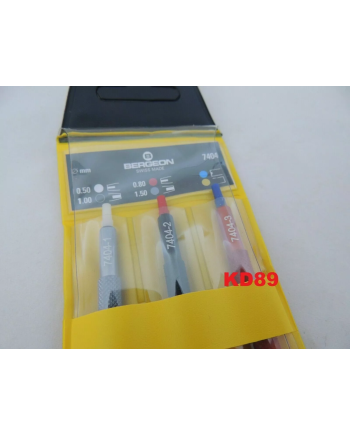 BERGEON 7404 - Assortiment de 3 outils à poser les aiguilles