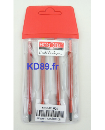 HOROTEC 05.020 - Assortiment de 4 outils à poser les aiguilles