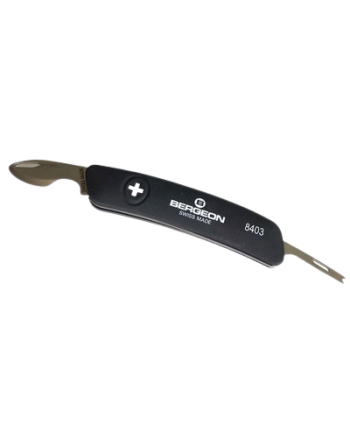 BERGEON 8403 - Canif ouvre-boîte avec outil aux barrettes