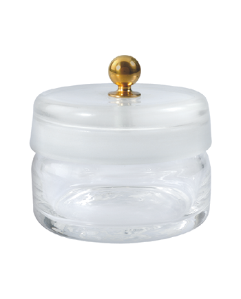 HOROTEC – Benzinier en verre avec bouton en laiton