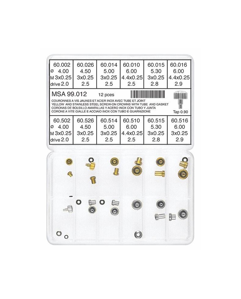 Assortiment de couronnes à vis - HOROTEC