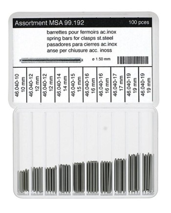 Assortiment de barrettes pour fermoirs - Acier Inox - HOROTEC