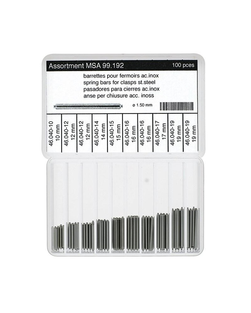 Assortiment de barrettes pour fermoirs - Acier Inox - HOROTEC