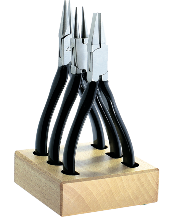 HOROTEC 11.840 - Assortiment de 3 pinces sur socle