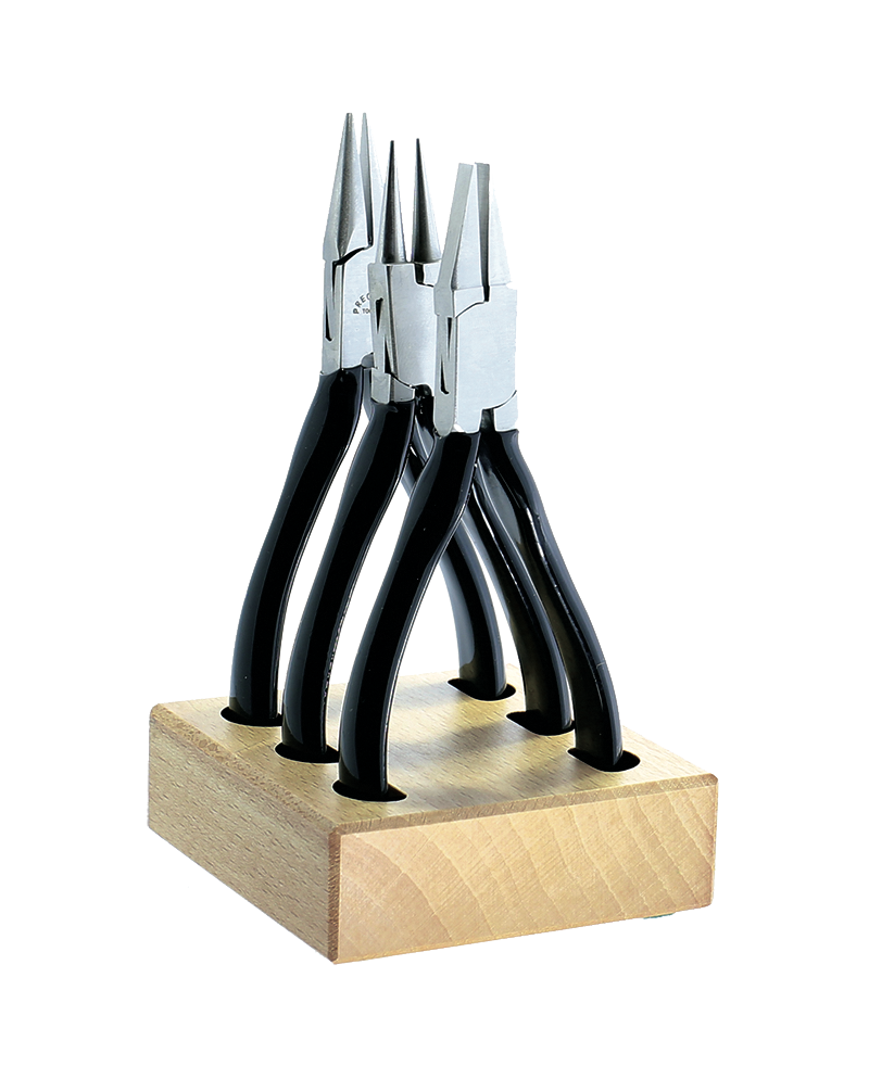 HOROTEC 11.840 - Assortiment de 3 pinces sur socle