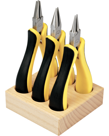 HOROTEC 11.803 - Assortiment de 3 pinces sur socle