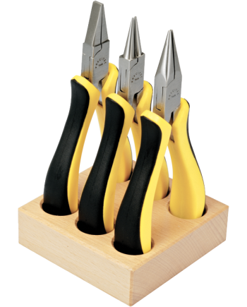 HOROTEC 11.804 - Assortiment de 3 pinces sur socle