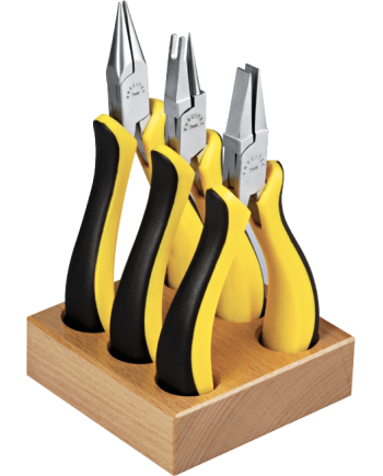 HOROTEC 11.813 - Assortiment de 3 pinces sur socle