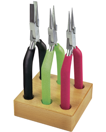 HOROTEC 11.857 - Assortiment de 3 pinces sur socle