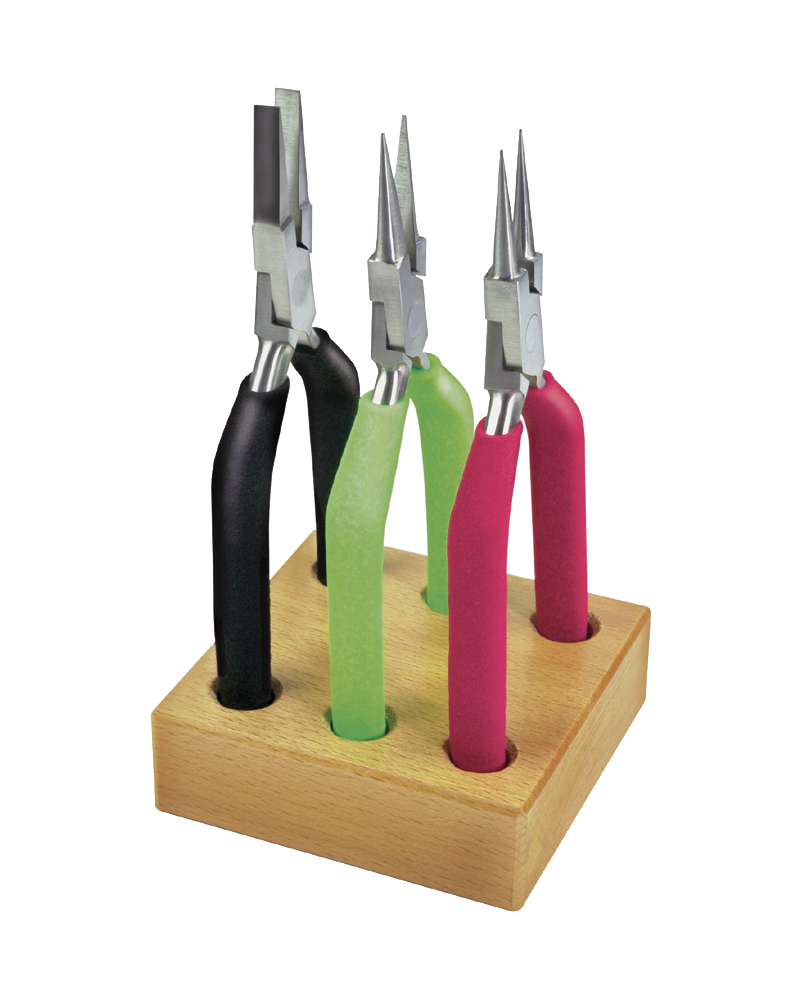 HOROTEC 11.857 - Assortiment de 3 pinces sur socle