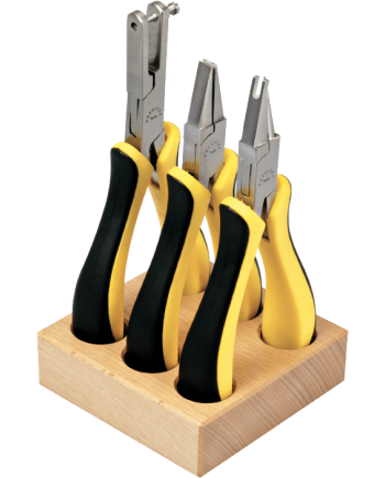 HOROTEC 11.817 - Assortiment de 3 pinces sur socle