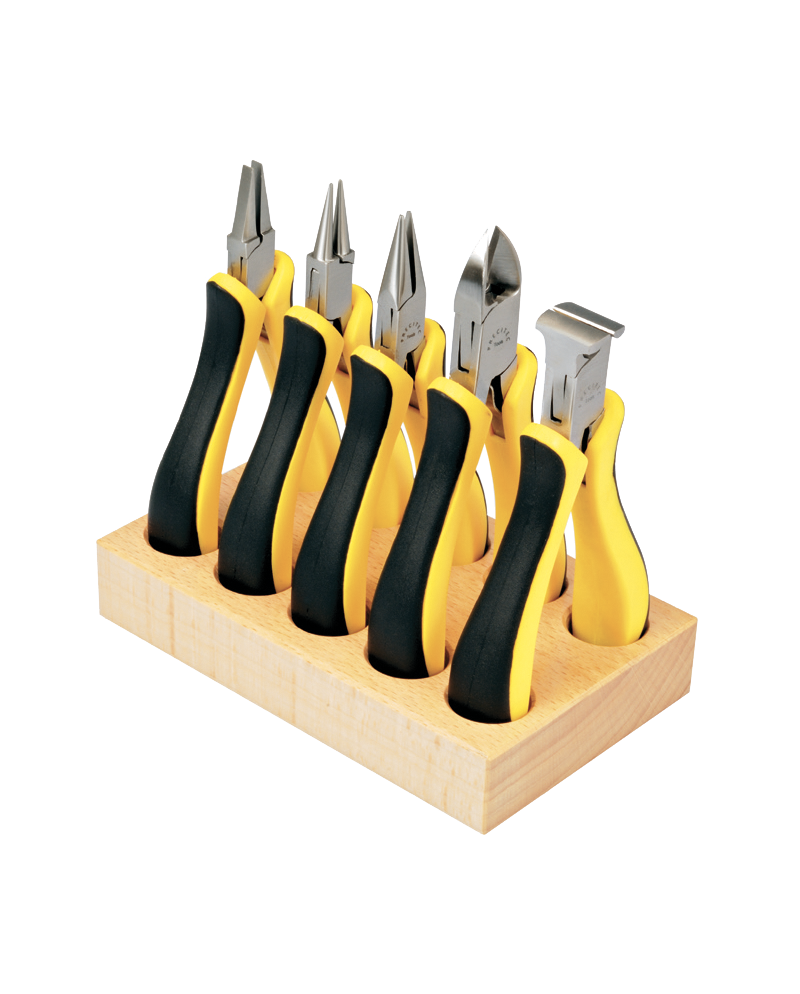 HOROTEC 11.832 - Assortiment de 5 pinces sur socle