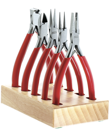 HOROTEC 11.859 - Assortiment de 5 pinces sur socle