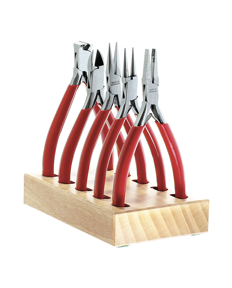 HOROTEC 11.859 - Assortiment de 5 pinces sur socle