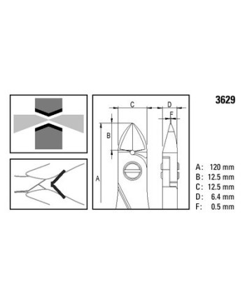 BERGEON 3629 - Pince coupante de côté bec court coupe semi-flush antistatique