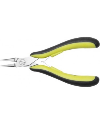 BERGEON 3624-D - Pince plate à bec strié antistatique