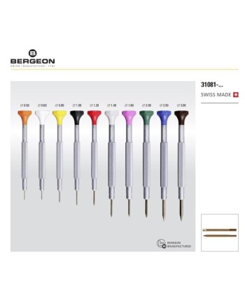 BERGEON 31081 - Tournevis d'horloger amagnétique en aluminium