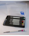 BECO - Coffret de 7 tournevis d'horloger avec mèches de rechange