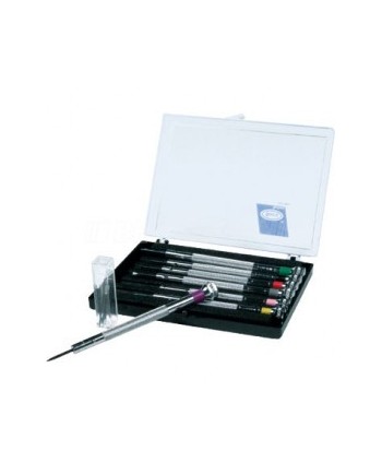 BECO - Coffret de 7 tournevis d'horloger avec mèches de rechange