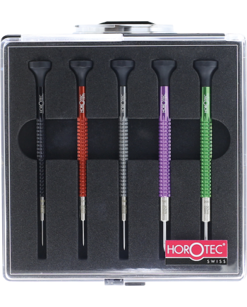 HOROTEC 01.020-B - Assortiment de 5 tournevis en aluminium