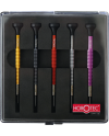 HOROTEC 01.020-D - Assortiment de 5 tournevis en aluminium