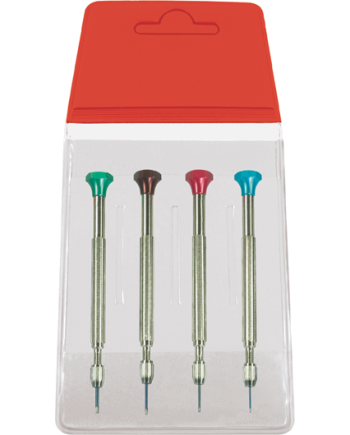 HOROTEC 01.005 - Pochette de 4 tournevis à mèche réversible