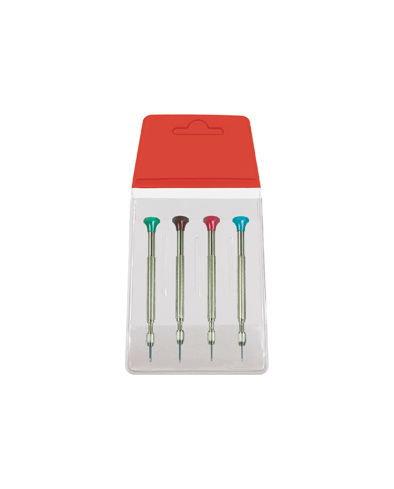 HOROTEC 01.005 - Pochette de 4 tournevis à mèche réversible