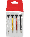 HOROTEC 01.020-f - Pochette de 4 tournevis d'horloger
