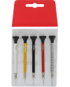 HOROTEC 01.020-H - Pochette de 5 tournevis d'horloger