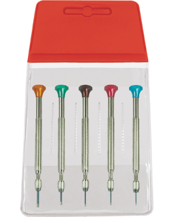 HOROTEC 01.225 - Pochette de 5 tournevis à mèche réversible