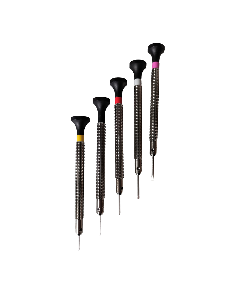 BERGEON 7965-P05 - Pochette de 5 tournevis à profilé spécial