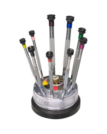 BECO TECHNIC 212450 - Socle tournant avec 9 tournevis antimagnétiques