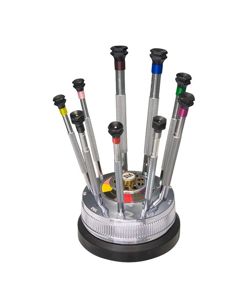 BECO TECHNIC 212450 - Socle tournant avec 9 tournevis antimagnétiques