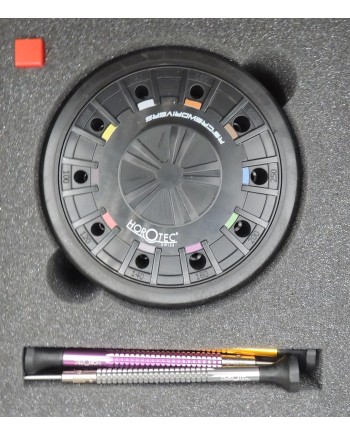 HOROTEC 01.020-C - Socle tournant avec 10 tournevis d'horloger