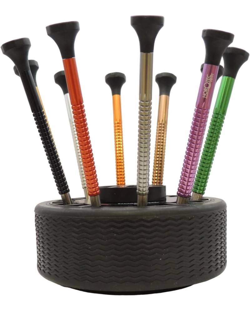 HOROTEC 01.020-C - Socle tournant avec 10 tournevis d'horloger