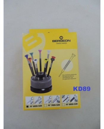 BERGEON 6899-S09 - Socle tournant avec 9 tournevis d'horloger