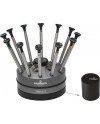 BERGEON 7965-S12 - Socle tournant avec 12 tournevis d'horloger Tork Speed
