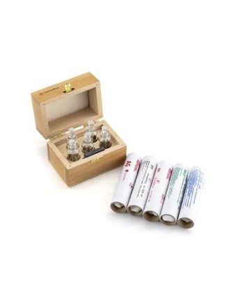 TECHNOFLUX - Coffret bois 5 réactifs (Or, Argent, Platine)