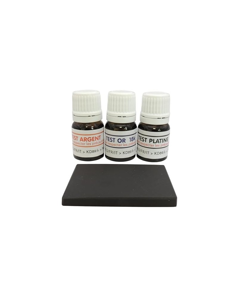 Kit 3 flacons de réactif prêt à l’emploi avec pierre de touche