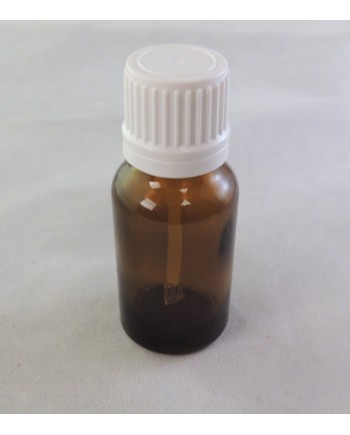 Flacon en verre hermétique avec bouchon spatule (2,5 ml ou 15 ml)