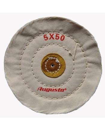 AUGUSTA - Disque cousu en mousseline blanche