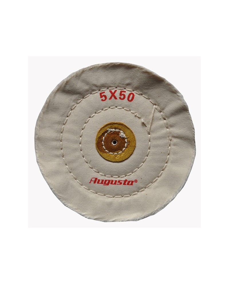 AUGUSTA - Disque cousu en mousseline blanche