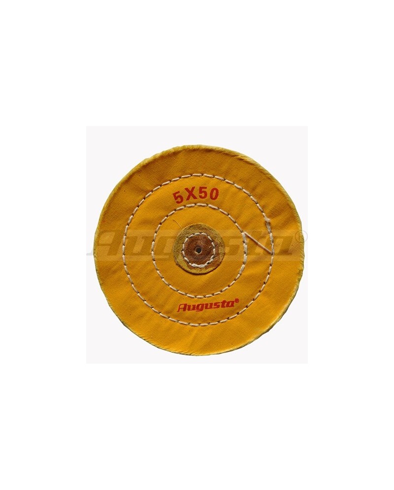 AUGUSTA - Disque cousu jaune en mousseline