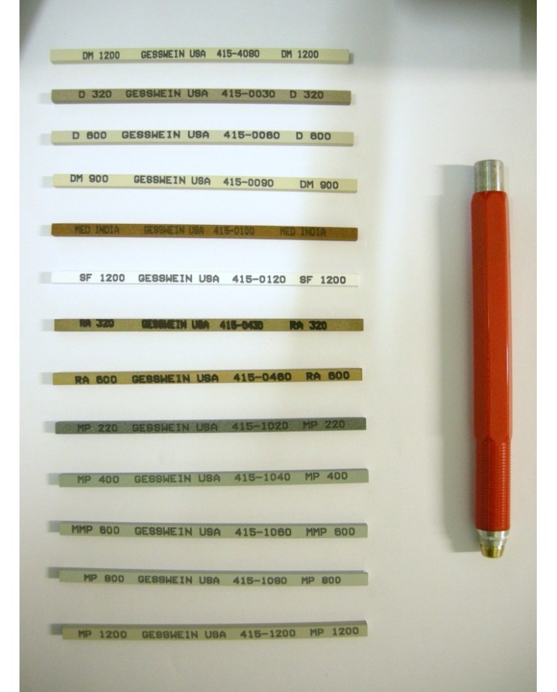 HOROTEC 16.155 - Kit d’affûtage avec stylo et 13 pierres