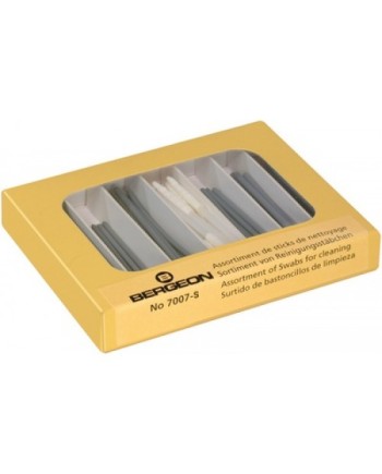 BERGEON 7007-S - Assortiment de 120 sticks de nettoyage en matière synthétique