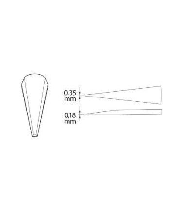 BECO TECHNIC 217172 - Brucelles en laiton antimagnétiques pointe fine