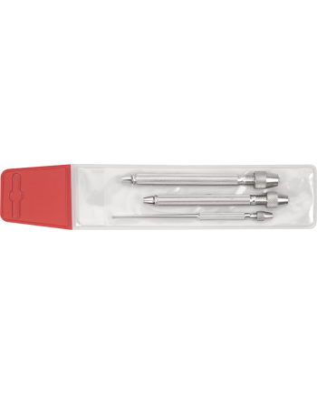 HOROTEC 02.025 - Assortiment de mandrins nickelés à têtes rondes lot de 3