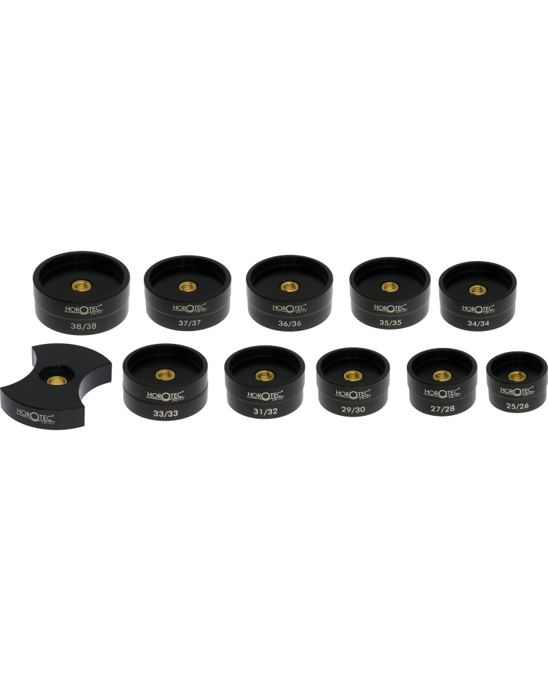 HOROTEC 06.521 - Assortiment de tasseaux à visser réversibles pour lunettes Ø 25 à 45 mm