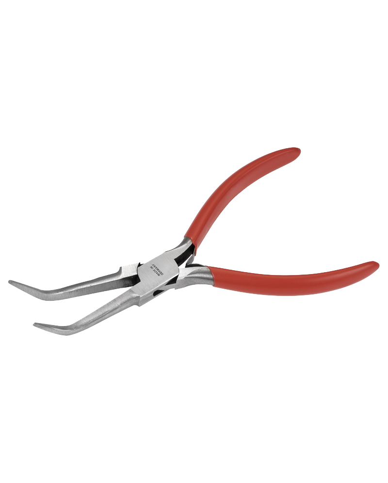 HOROTEC 11.205-C - Pince de précision becs mi-ronds fins coudés 145 mm